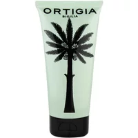 Ortigia Fico d'India Shampoo 100 ml in light green tube with black palm tree design.