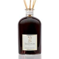 Dark glass bottle Salentum Negramaro diffuser with wooden reeds and white label, 1000 ml capacity.
