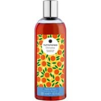 Tuttotondo Chinotto shower gel, 300 ml, orange bottle with citrus pattern and silver cap.