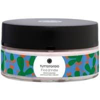 Tuttotondo Fico d'India exfoliating cream in round jar with black lid, colorful cactus design on label.