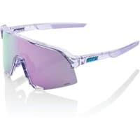 Polished translucent lavender sunglasses with HiPER lavender mirror lens, clear purple frame by 100%.