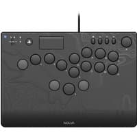 Black Hori SPF-049E gaming controller with USB, 16 round buttons, and PlayStation 5 compatibility.