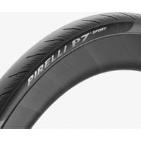 Pirelli P7 Sport Pro Compound Clincher 700c Tyre, black with sleek tread pattern and white branding.