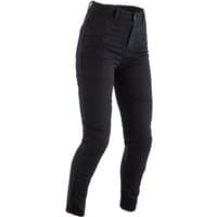 Black RST reinforced ladies textile motorcycle jegging, UK 14, regular fit, black twill fabric with sleek design.