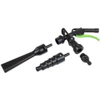 Sealey Coolant Flush Jet Wash Gun, black with multiple nozzles and green hose attachment.