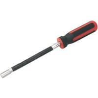 Sealey 7mm flexible hose clip nut driver with black shaft, red and black ergonomic handle.