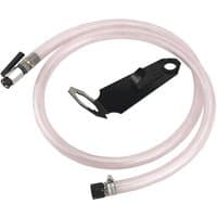 Clear Sealey 2m hose kit with black connector and mounting bracket for TP90.