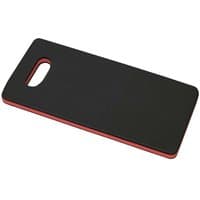 Black and red Sealey mechanics kneeling mat, EVA foam, 28mm thick, with a handle cutout.
